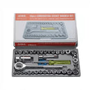 Kit Jogo De Chaves Catraca Pito 40 Peças Sextavado Aiwa.